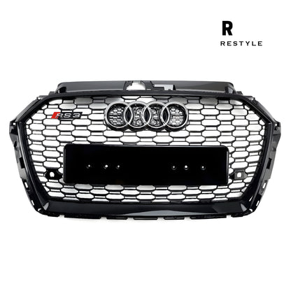 Audi A3/S3 8V Facelift RS3 Style Honeycomb Front Grille (2016–2019)