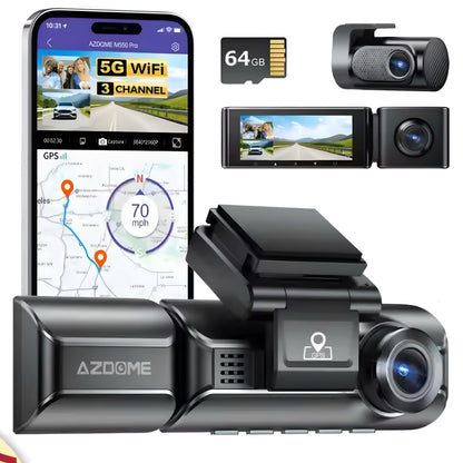 Azdome 4K/2K/1080p 3 Channel Dash Cam