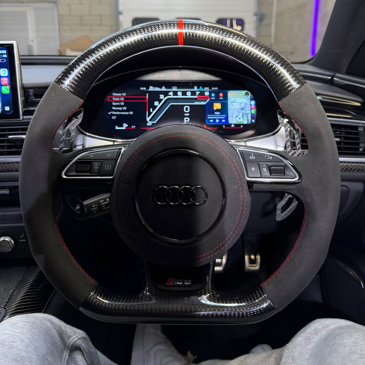 Audi RS6/RS7 Carbon Fibre/Alcantara Steering Wheel