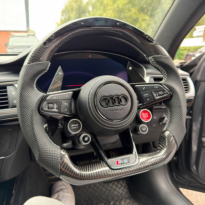 Audi RS Custom Carbon Fibre & LED Steering Wheel
