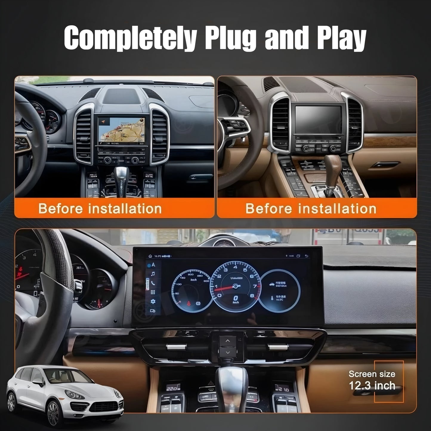 Porsche Cayenne 12.3" Screen Upgrade