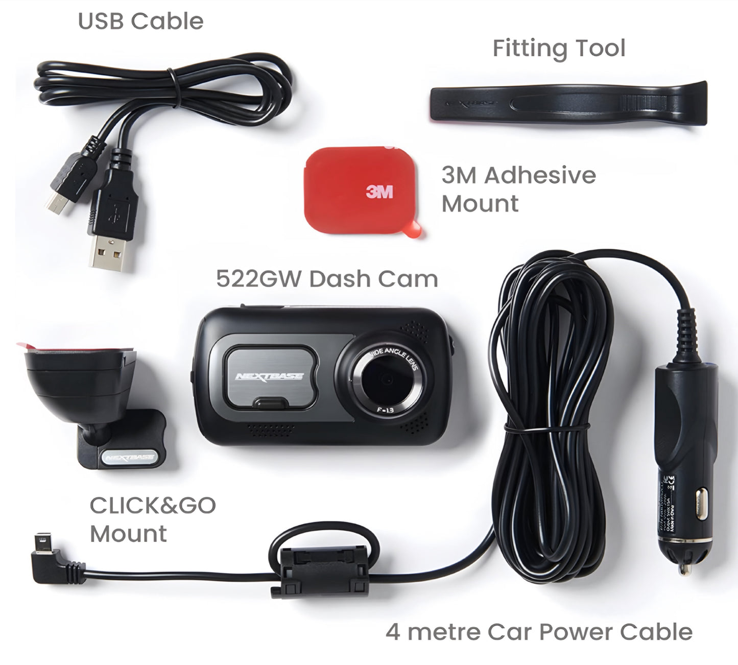 Nextbase 522GW Dash Cam Front Camera – 1440p
