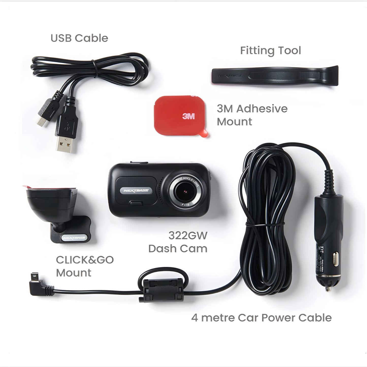 Nextbase 322GW Dashcam – 1080p/60fps