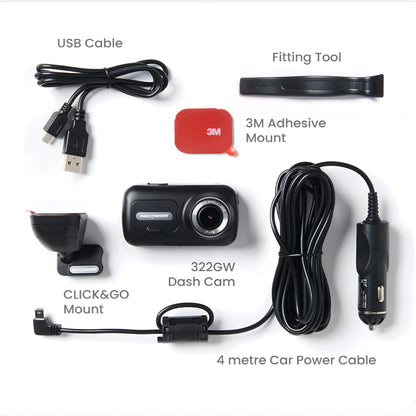 Nextbase 322GW Dashcam – 1080p/60fps