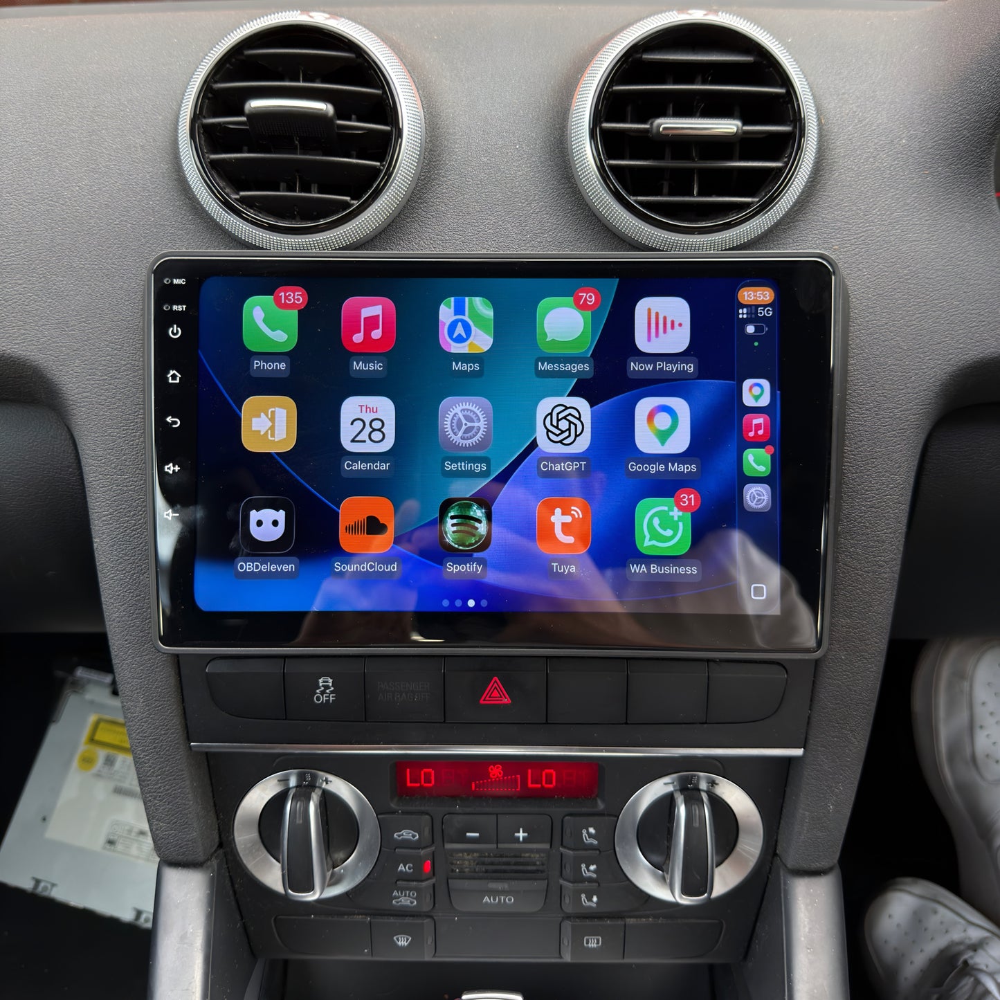 Audi A3 8P 9" Android Screen Upgrade