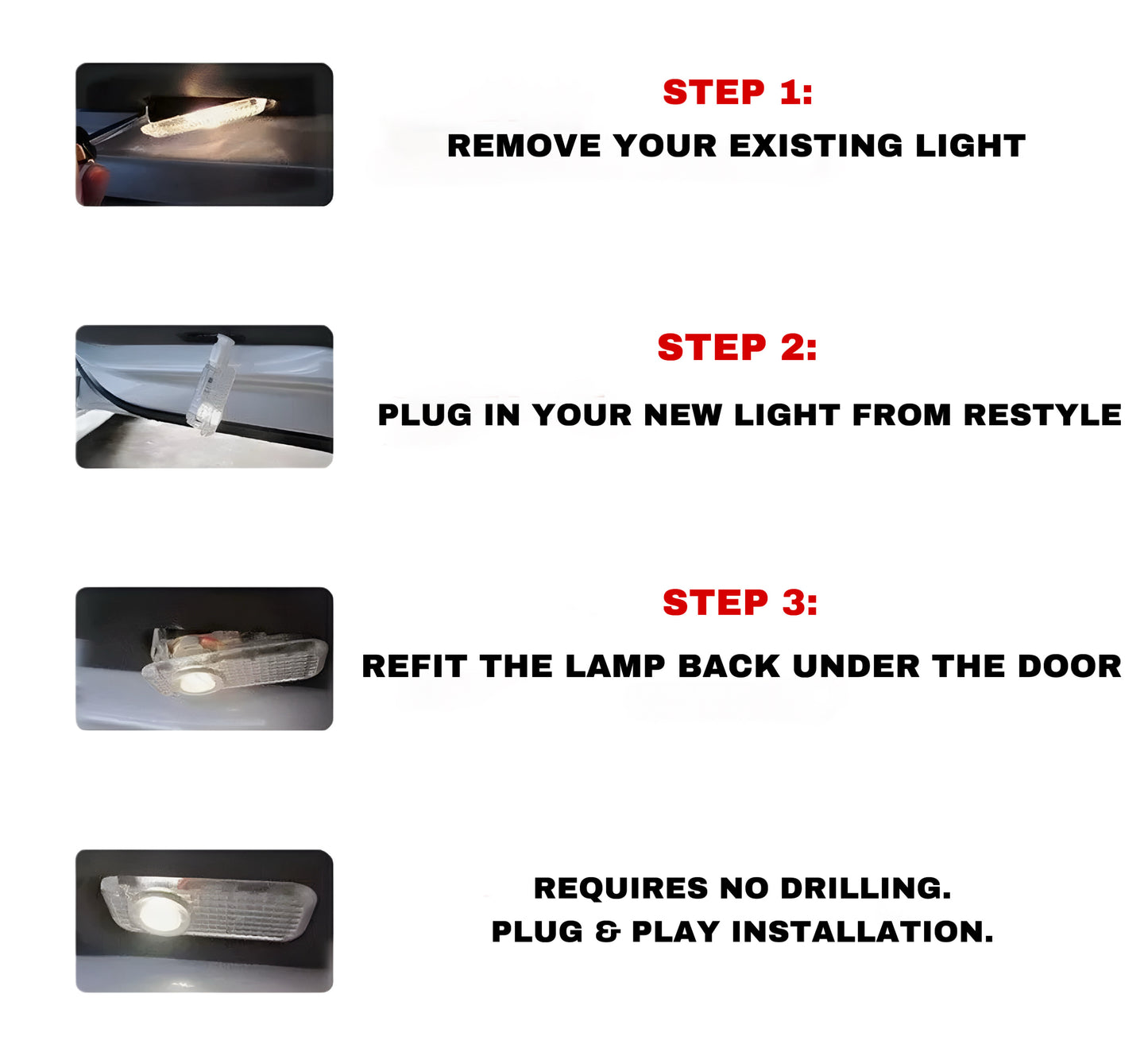 BMW 5 Series F10 (2010–2017) LED Door Puddle Lights