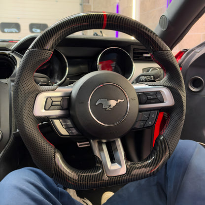 Ford Mustang Carbon Fibre and Leather Steering Wheel