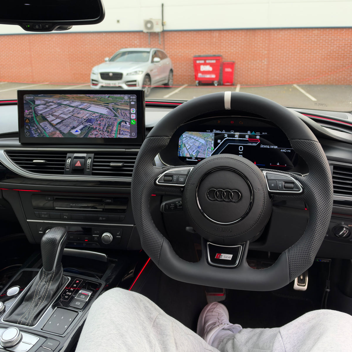 Audi Perforated Leather Flat Bottom Steering Wheel