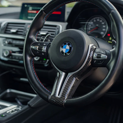 BMW Carbon Fibre Steering Wheel Trim Cover